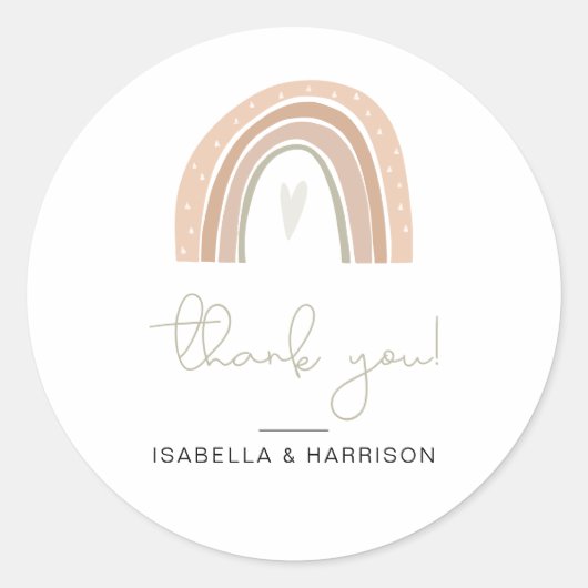 GITA Pastel Rainbow Dank u Sticker (Voorkant)