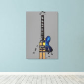Gitaar 4 24x36 (60x90cm) waccna canvas afdruk (Insitu (Houten vloer))