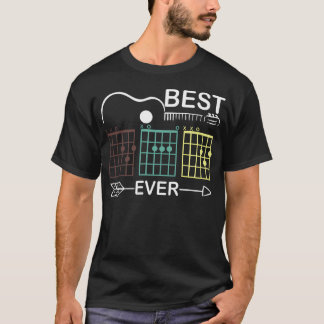 Gitaar Akkoordspeler Leraar Beste Papa Ooit Muziek T-shirt
