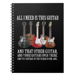 gitaar Alles wat ik nodig heb is deze gitaar elk Notitieboek