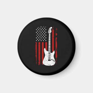 Gitaar Amerikaanse Amerikaanse vlag muziekspeler E Magneet