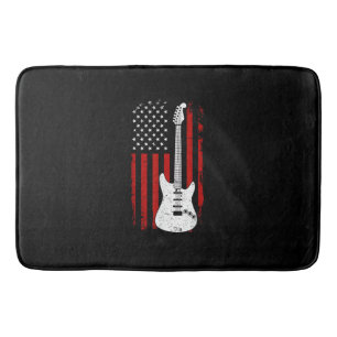 Gitaar Amerikaanse VS Vlag Muziekspeler Elektrisch Badmat