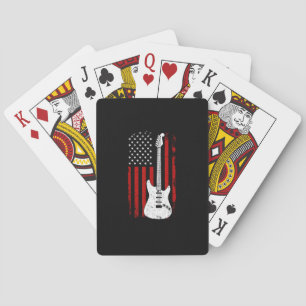 Gitaar Amerikaanse VS Vlag Muziekspeler Elektrisch Pokerkaarten
