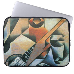 Gitaar (Banjo) en Bril, Juan Gris, Vintage Kunst Laptop Sleeve