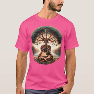 Gitaar Boom Kunstwerk Akoestische Gitaar T-shirt