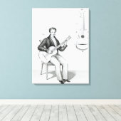 gitaar canvas afdruk (Insitu (Houten vloer))