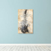 gitaar canvas afdruk (Insitu (Houten vloer))