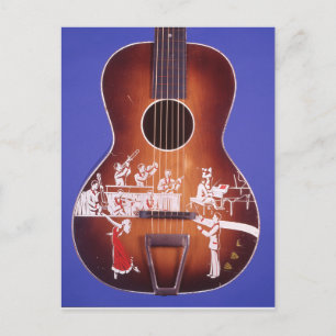 Gitaar Dansen met Band Verbluffende Gitaar Kunst Briefkaart