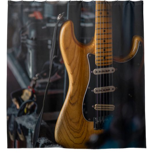 gitaar douchegordijn (Voorkant)
