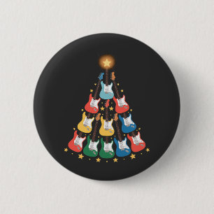Gitaar Elektrische Muziekinstrumenten Kerstboom Ronde Button 5,7 Cm
