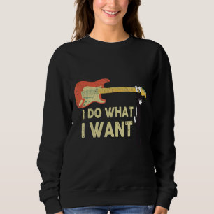 Gitaar en kat Ik doe wat ik wil kat Trui