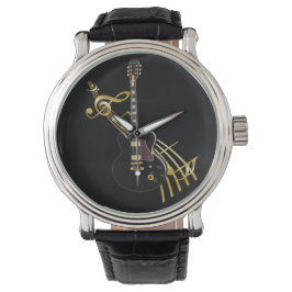 Gitaar en muziek Score Watch Horloge