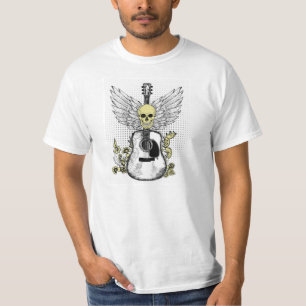 gitaar en schedel t-shirt