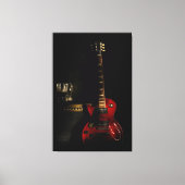 Gitaar en versterker grote canvas muur kunst (Voorkant)
