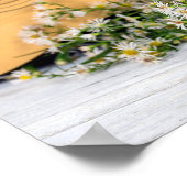 gitaar en wilde bloemen poster (Hoek)