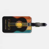  gitaar gepersonaliseerd bagagelabel (Achterkant horizontaal)