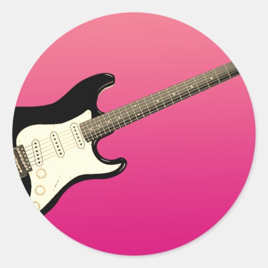 Gitaar Gradient Sticker (Voorkant)