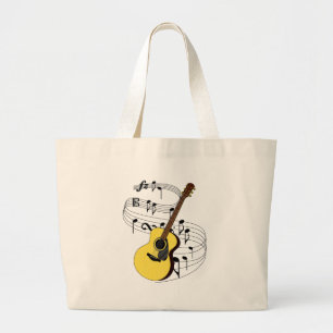 gitaar grote tote bag