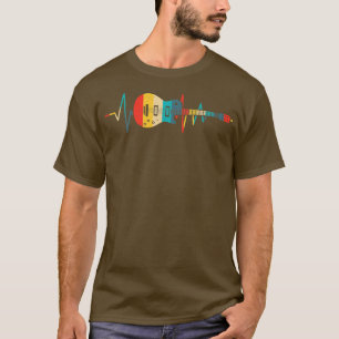 Gitaar Hartslag Gitaar Muzikant Speler Vintage Kle T-shirt