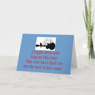 gitaar, heldere A weinig birdSang me dit wijsje: Feestdagen Kaart