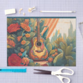 Gitaar in de tuin Decoupage Tissue Paper Tissuepapier (Craft)