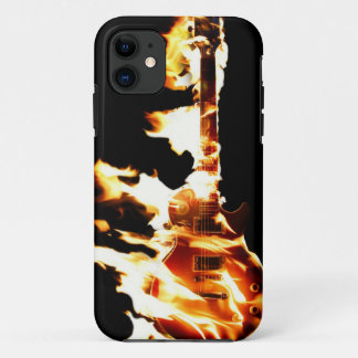 gitaar in Flames iPhone 5 Hoesje
