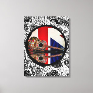 Gitaar in Groot-Brittannië Canvas Afdruk