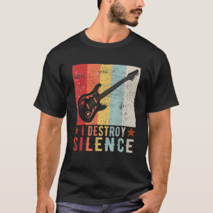 Gitaar Instrument I Destroy Silence wit 1 T-shirt
