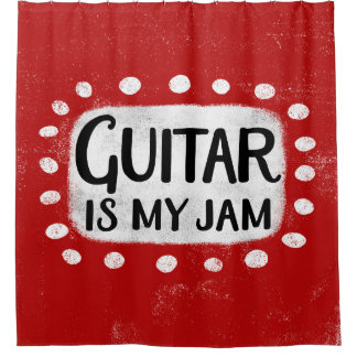 Gitaar is mijn jam douchegordijn