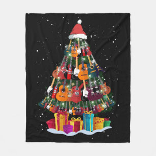Gitaar Kerstboom Grappig Fleece Deken