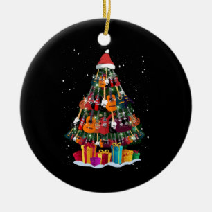 Gitaar Kerstboom Grappig Keramisch Ornament