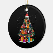 Gitaar Kerstboom Grappig Keramisch Ornament (Links)