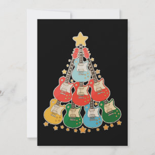Gitaar Kerstboom Kerst Mis Matching Familie Vakant Feestdagenkaart