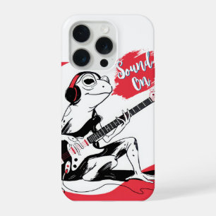 Gitaar Kikker – Koele Muziek Dieren Kunst iPhone 15 Pro Hoesje