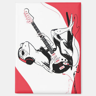 Gitaar Kikker – Koele Muziek Dieren Kunst Magneet