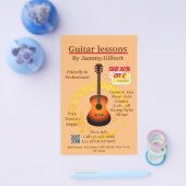 Gitaar Klasse Flyer Dubbelzijdig afdrukken (Enkel)