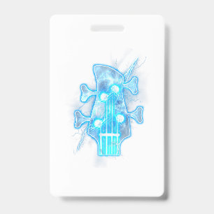Gitaar Liefhebber Hoofd van een Basgitaarspeler Badge