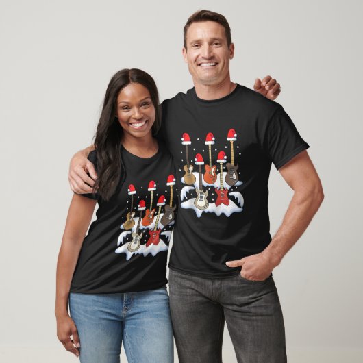 Gitaar Liefhebber Kerstmuzikant Xmas Gitarist San T-shirt (Unisex)