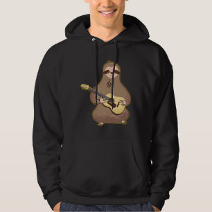 Gitaar luiaard spelen gitaar Schattige Kawai luiaa Hoodie