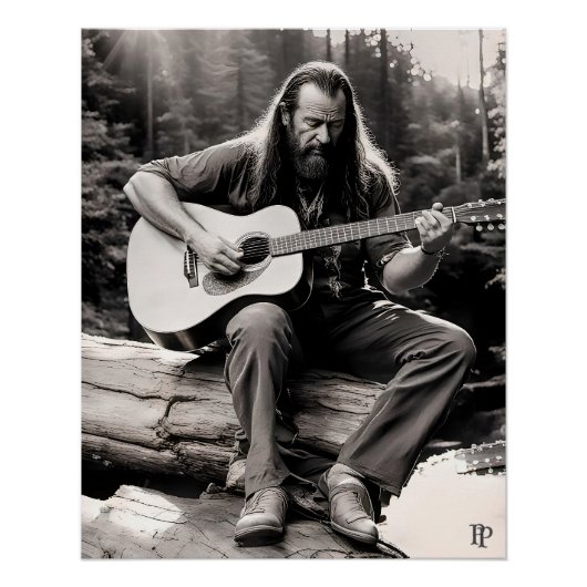 Gitaar Man Poster Perfect Poster (Voorkant)