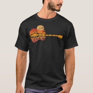 Gitaar Meer Schaduwreflecties Maanliefde Gitaar T-shirt