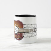  gitaar met blademuziek - Mok (Midden)