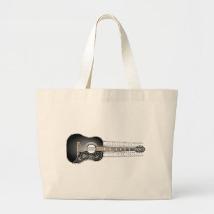 gitaar met blademuziek - tas