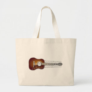 gitaar met blademuziek - tas