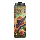 Gitaar met vlinders Fantasy Thermosbeker (Voorkant)