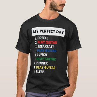 Gitaar Mijn Perfecte Dag Gitarist Schema T-shirt