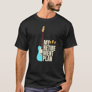Gitaar M'n Pensioenplan Vintage Muziek T-shirt