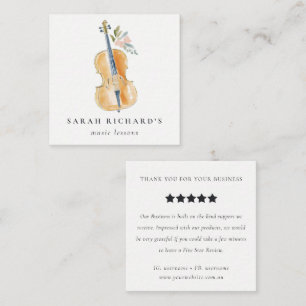 Gitaar Musicus Muziekleraar Review Verzoek Vierkante Visitekaartje