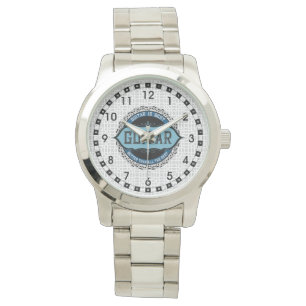 Gitaar muziek notitie cirkel horloge