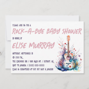 Gitaar, Muziek, Rock-a-Bye Baby shower Kaart